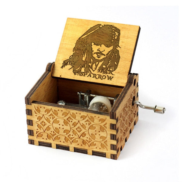 Pirates of the Caribbean Handcrank Wooden Music Box