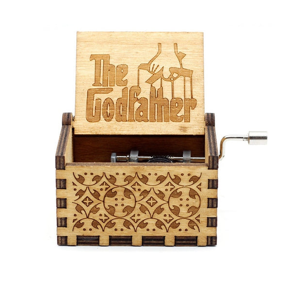 The Godfather Handcrank Wooden Music Box