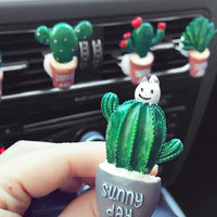 Sunny Day Cactus Car Air Freshener Clip